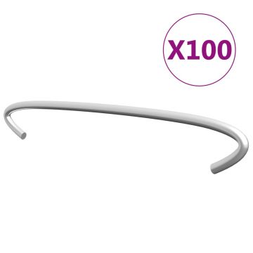 Gossi carlige pentru gabioane, 100 buc., otel galvanizat, 15 cm