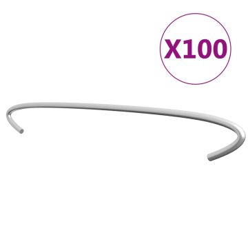 Gossi carlige pentru gabioane, 100 buc., otel galvanizat, 50 cm