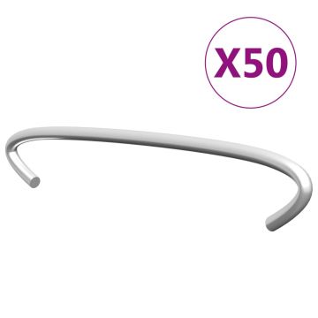 Gossi carlige pentru gabioane, 50 buc., otel galvanizat, 10 cm