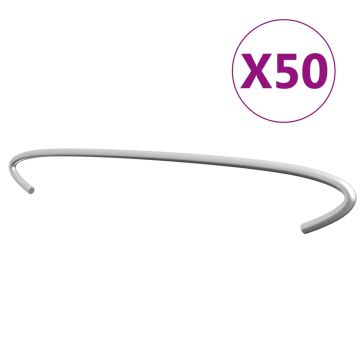 Gossi carlige pentru gabioane, 50 buc., otel galvanizat, 50 cm