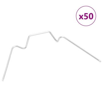 Gossi cleme pentru sera 50 buc. otel galvanizat tip w