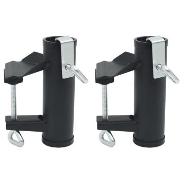 Gossi cleme umbrela pentru balcon, 2 buc., 25-38 mm, otel
