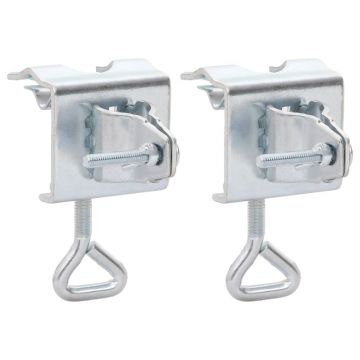 Gossi cleme umbrela pentru balcon, 2 buc., 32 mm, otel galvanizat