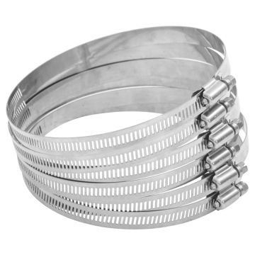 Gossi coliere pentru furtun, 6 buc., 91-110 mm, otel inoxidabil 304