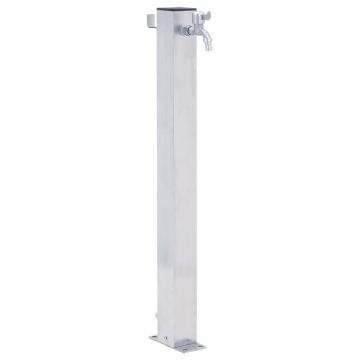 Gossi coloana de apa de gradina, 80 cm, otel inoxidabil, patrat