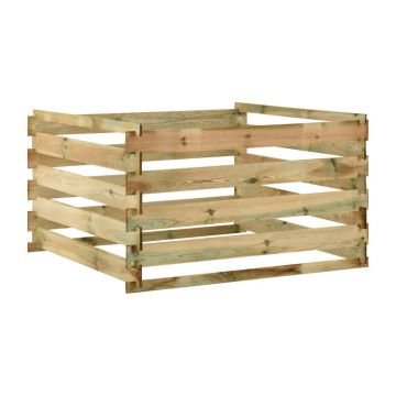 Gossi compostor de gradina din sipci 120x120x70 cm lemn de pin tratat