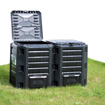 Gossi compostor de gradina, negru, 1600 l
