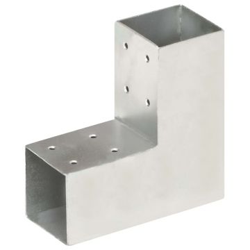 Gossi conector de grinda, forma l, 71 x 71 mm, metal galvanizat