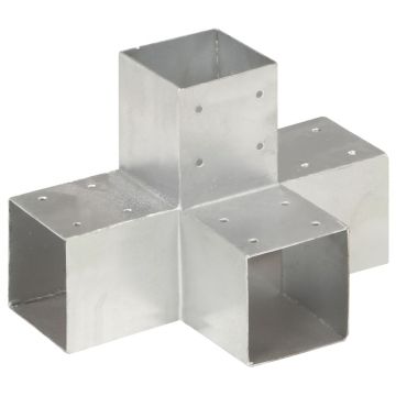 Gossi conector de grinda, forma x, 91 x 91 mm, metal galvanizat