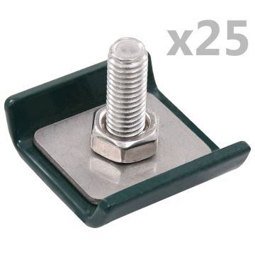 Gossi conector grilaj din plasa, verde, 25 seturi