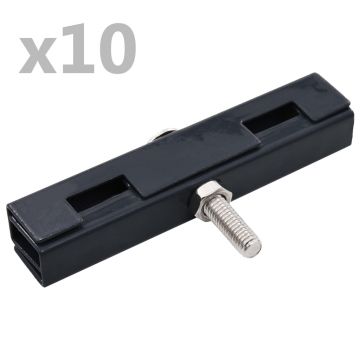 Gossi conector in forma de u grilaj gradina, 10 seturi, antracit