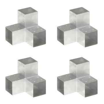 Gossi conectori grinda, forma y, 4 buc, 101x101 mm, metal galvanizat