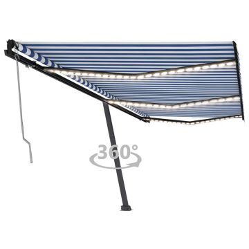 Gossi copertina automata cu senzor vant&led, albastru/alb, 600x350 cm