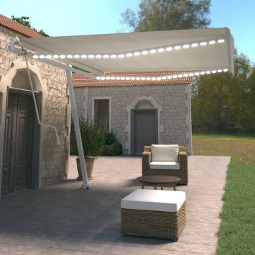 Gossi copertina automata cu senzor vant & led, crem, 400x350 cm