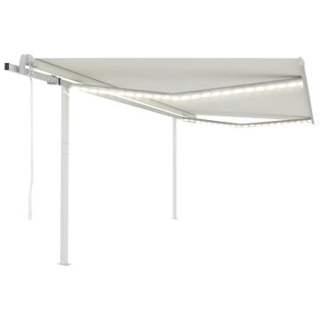 Gossi copertina automata cu senzor vant&led, crem, 4x3 m