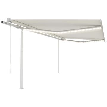 Gossi copertina automata cu senzor vant&led, crem, 4x3 m