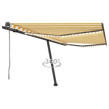 Gossi copertina automata cu senzor vant&led, galben&alb, 450x300 cm