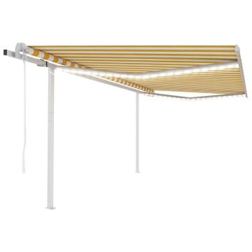 Gossi copertina automata cu senzor vant&led, galben&alb, 4x3 m