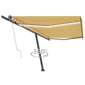 Gossi copertina automata cu senzor vant&led, galben/alb, 500x300 cm