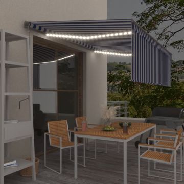 Gossi copertina automata stor&led&senzor vant, albastru&alb 4,5x3 cm