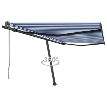 Gossi copertina autonoma retractabila automat albastru&alb 400x350 cm