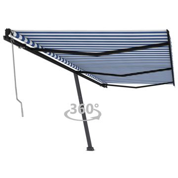 Gossi copertina autonoma retractabila automat albastru&alb 600x350 cm