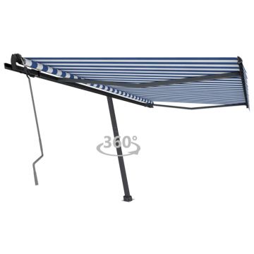 Gossi copertina autonoma retractabila manual albastru&alb 400x350 cm
