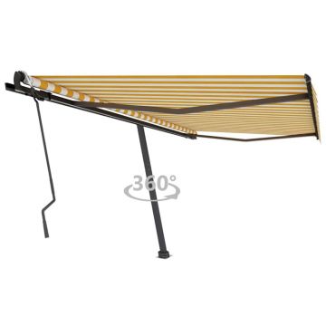 Gossi copertina autonoma retractabila manual, galben/alb, 400x300 cm