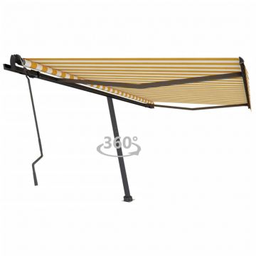 Gossi copertina autonoma retractabila manual, galben/alb, 450x350 cm