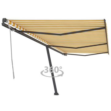 Gossi copertina autonoma retractabila manual, galben&alb, 600x300 cm