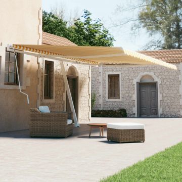 Gossi copertina autonoma retractabila manual, galben/alb, 600x300 cm