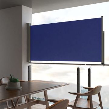 Gossi copertina laterala retractabila de terasa, albastru, 120x300 cm