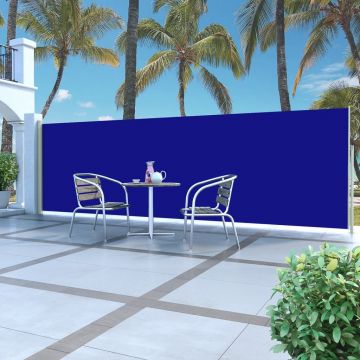 Gossi copertina laterala retractabila de terasa, albastru, 160x500 cm