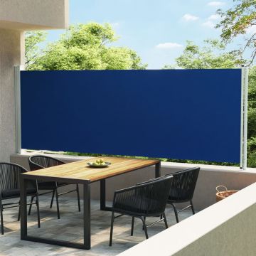 Gossi copertina laterala retractabila de terasa, albastru, 160x600 cm