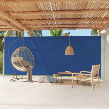 Gossi copertina laterala retractabila de terasa, albastru, 220x600 cm