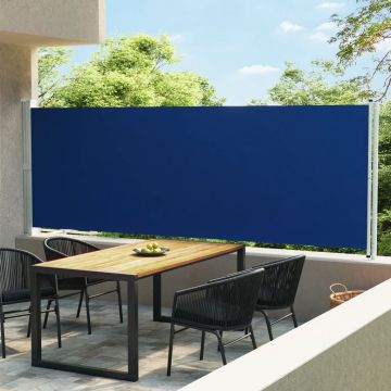 Gossi copertina laterala retractabila de terasa, albastru, 600x160 cm
