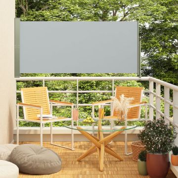Gossi copertina laterala retractabila de terasa, gri, 140x300 cm
