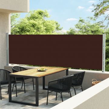 Gossi copertina laterala retractabila de terasa, maro, 140 x 600 cm