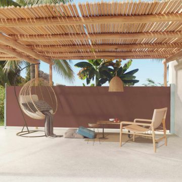 Gossi copertina laterala retractabila de terasa, maro, 140x600 cm
