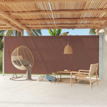 Gossi copertina laterala retractabila de terasa, maro, 220x600 cm