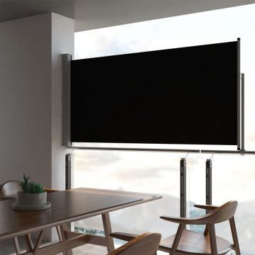 Gossi copertina laterala retractabila de terasa, negru, 120 x 300 cm