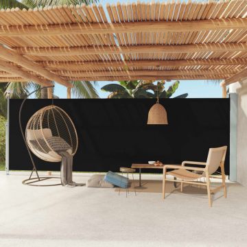 Gossi copertina laterala retractabila de terasa, negru, 180x600 cm