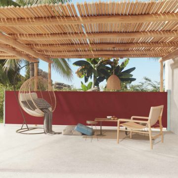 Gossi copertina laterala retractabila de terasa, rosu, 117x600 cm