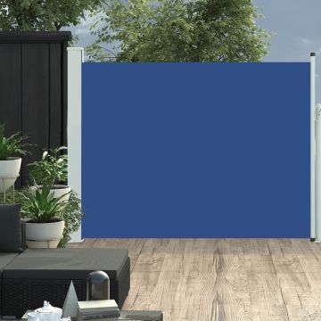 Gossi copertina laterala retractabila terasa, albastru, 140x500 cm