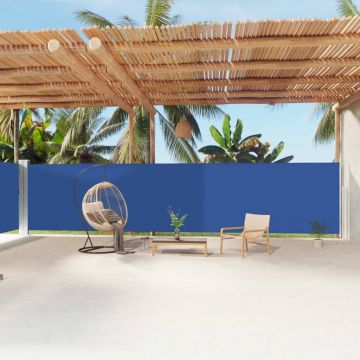 Gossi copertina laterala retractabila, albastru, 180x1200 cm