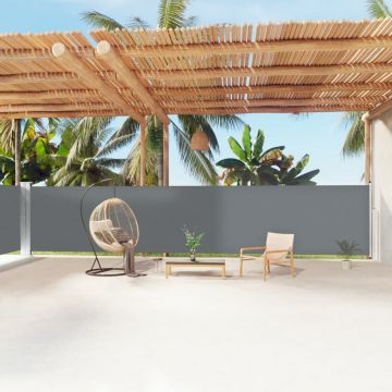 Gossi copertina laterala retractabila, antracit, 160x1200 cm
