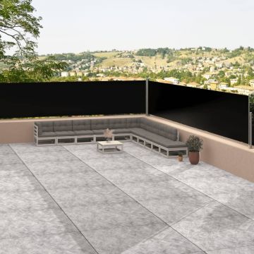 Gossi copertina laterala retractabila, negru, 117x1200 cm