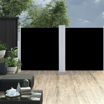 Gossi copertina laterala retractabila, negru, 120 x 600 cm