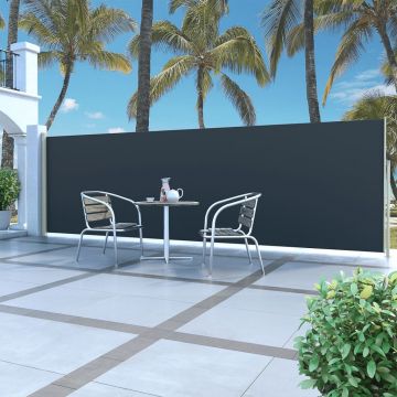 Gossi copertina laterala retractabila, negru, 160x500 cm