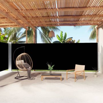 Gossi copertina laterala retractabila, negru, 200x1000 cm
